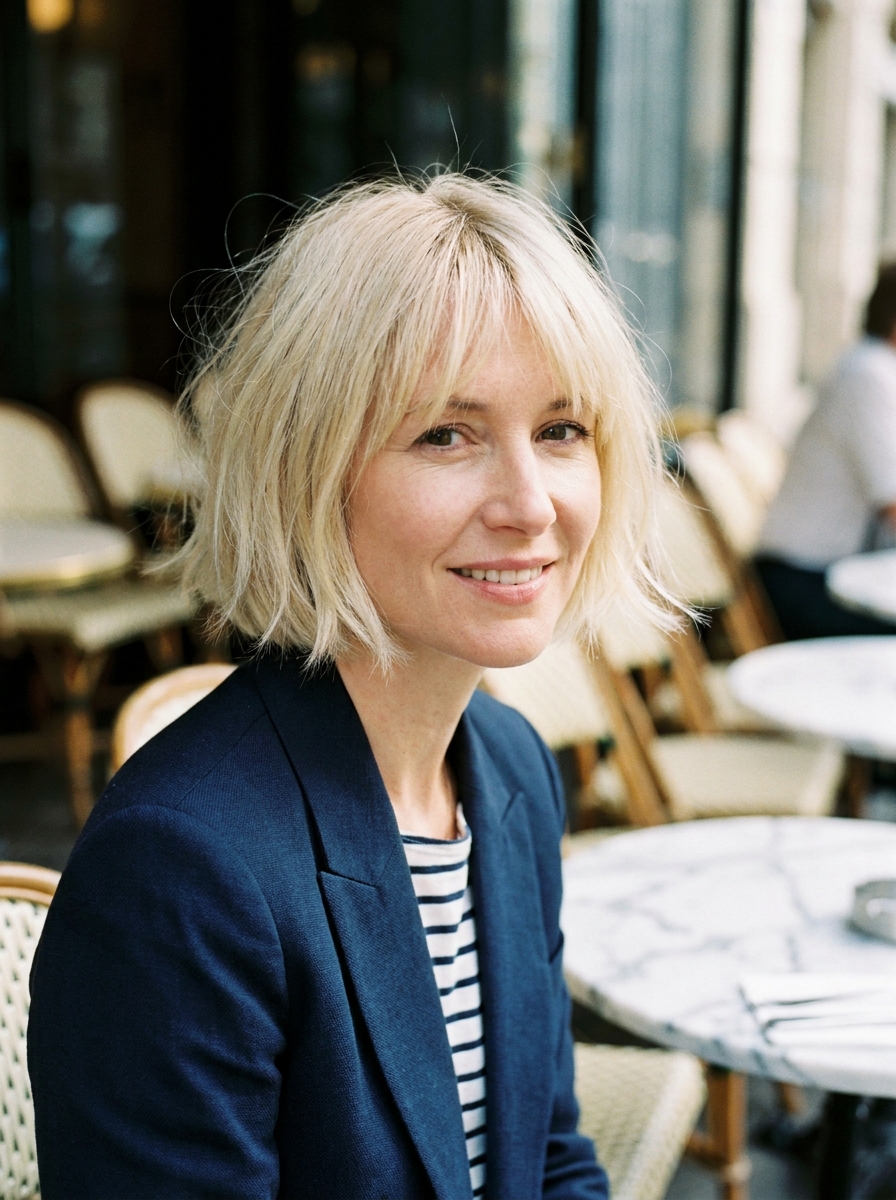 French Bob in Soft Blonde als Kurze Blonde Bob Frisuren Inspiration 2026